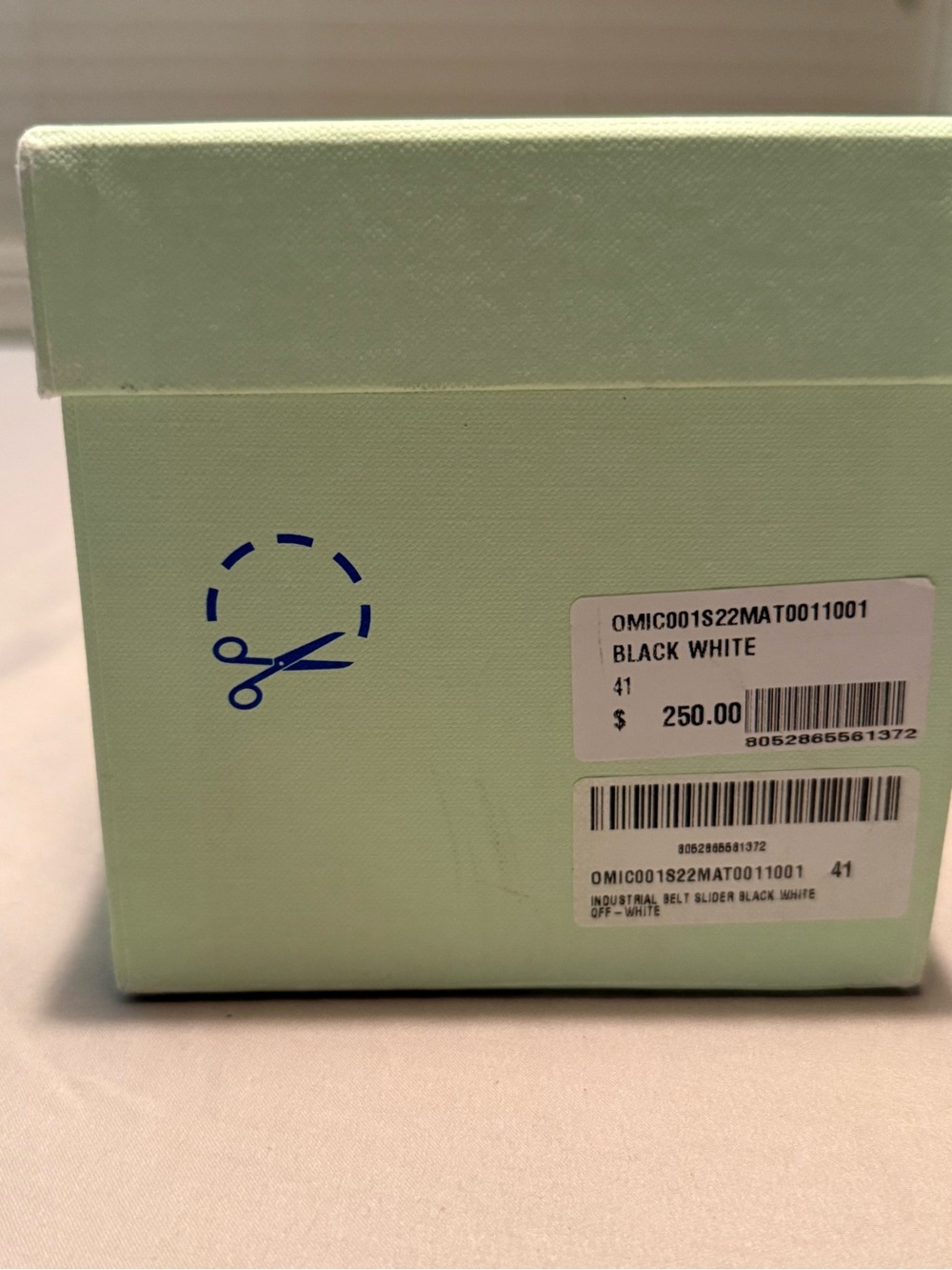 NIB Off-White Black and White Industrial Strap Slide Sandals - Picture 11 of 12